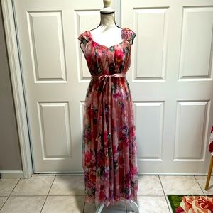 NWT Candalite Petite Floral Maxi Day Dress